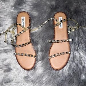 Clear Studded Steve Madden Flat Sandal